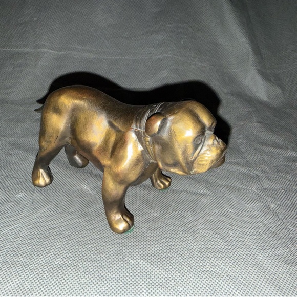 Vintage Mack Truck Brass Paperweight Bulldog